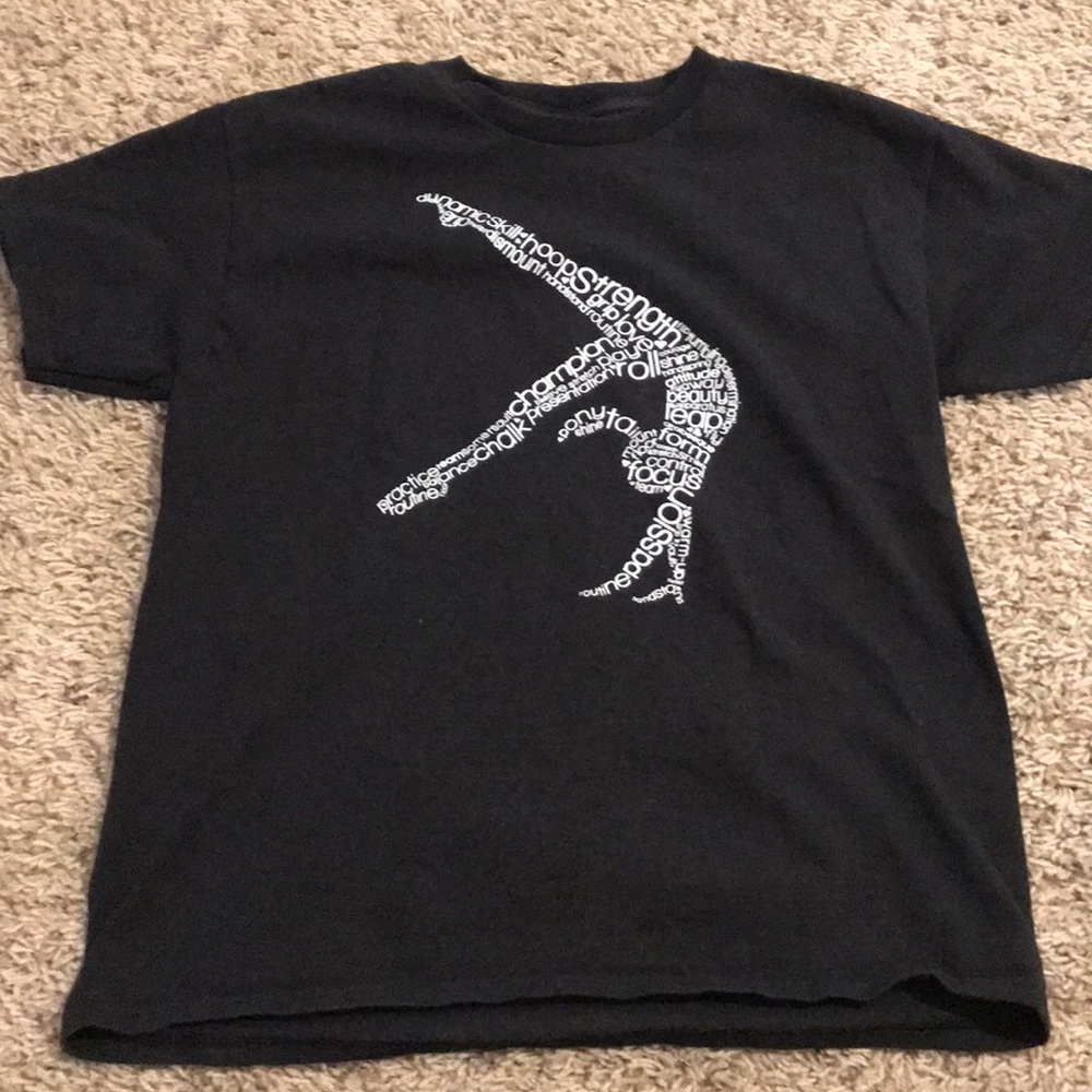 Girls Large gymnastics t-shirt